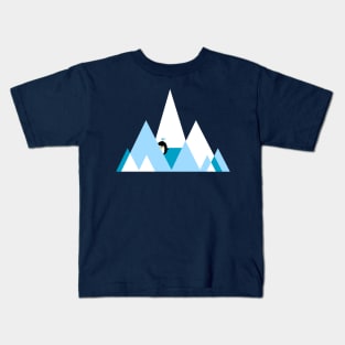 Funny penguin and triangles Kids T-Shirt